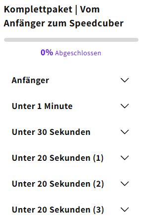 Komplettpaket | Vom Anfänger zum Speedcuber